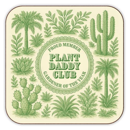 ART WOW – wholesale Coasters – Coasters 'Plant Daddy Club - Gardener of