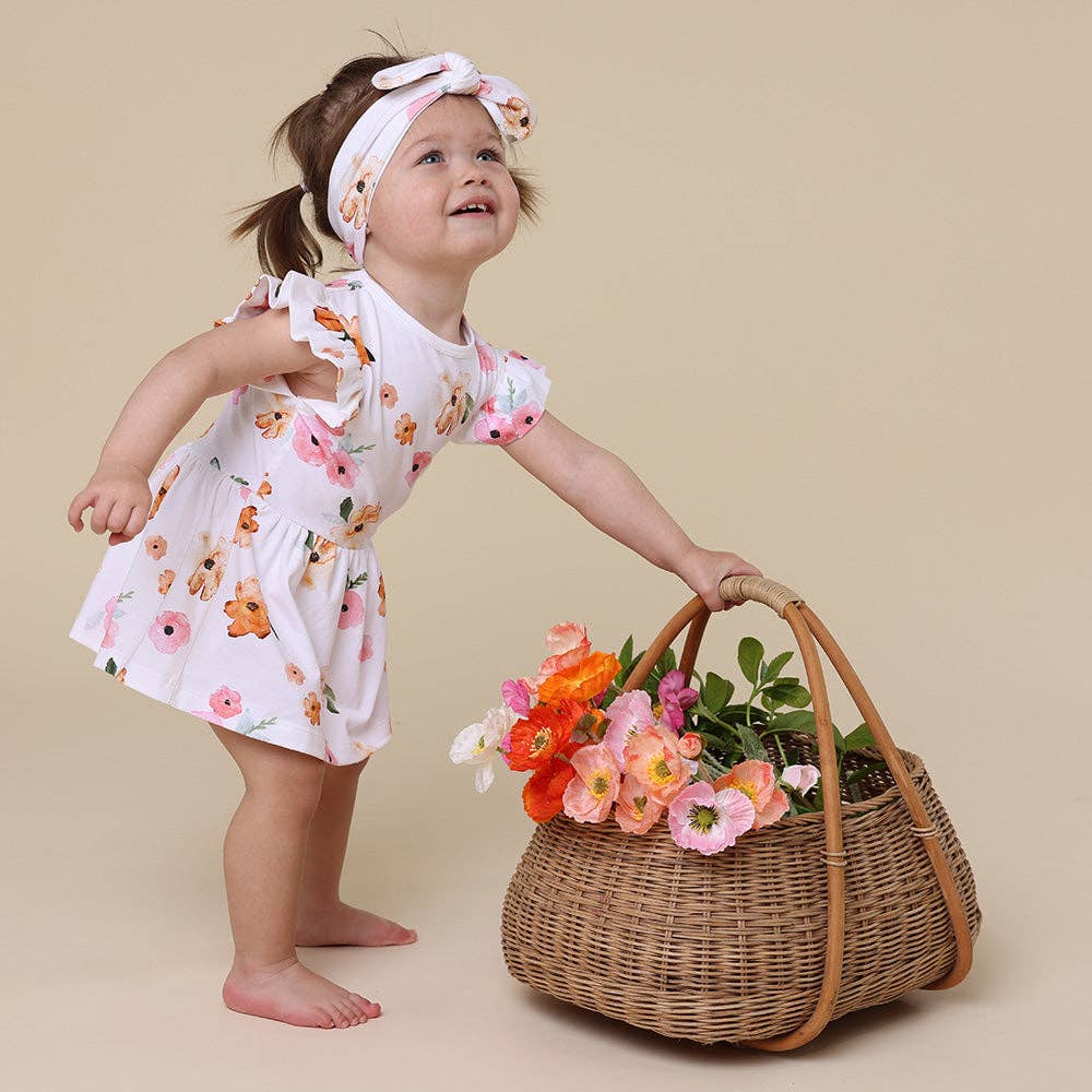Snuggle Hunny - Wholesale Dress - Baby - Poppy Short Sleeve Organic Dress3