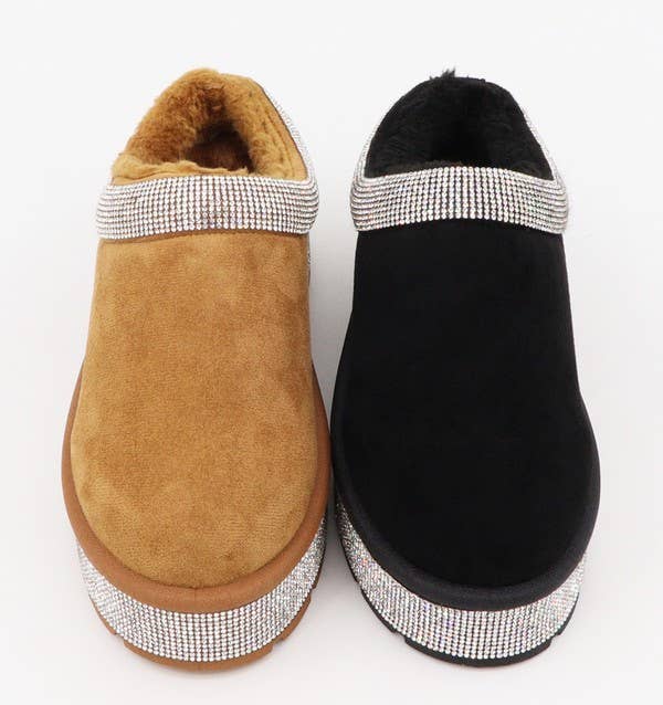 Andrea Bijoux - Wholesale Mules - Women's - Rhinestone Platform SLIP ON Fuzzy fur 3