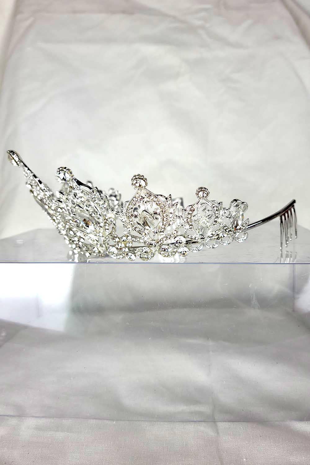 Chicas - Wholesale Tiara - Women's - One Size Fits All Tiara With Jewels HT93335