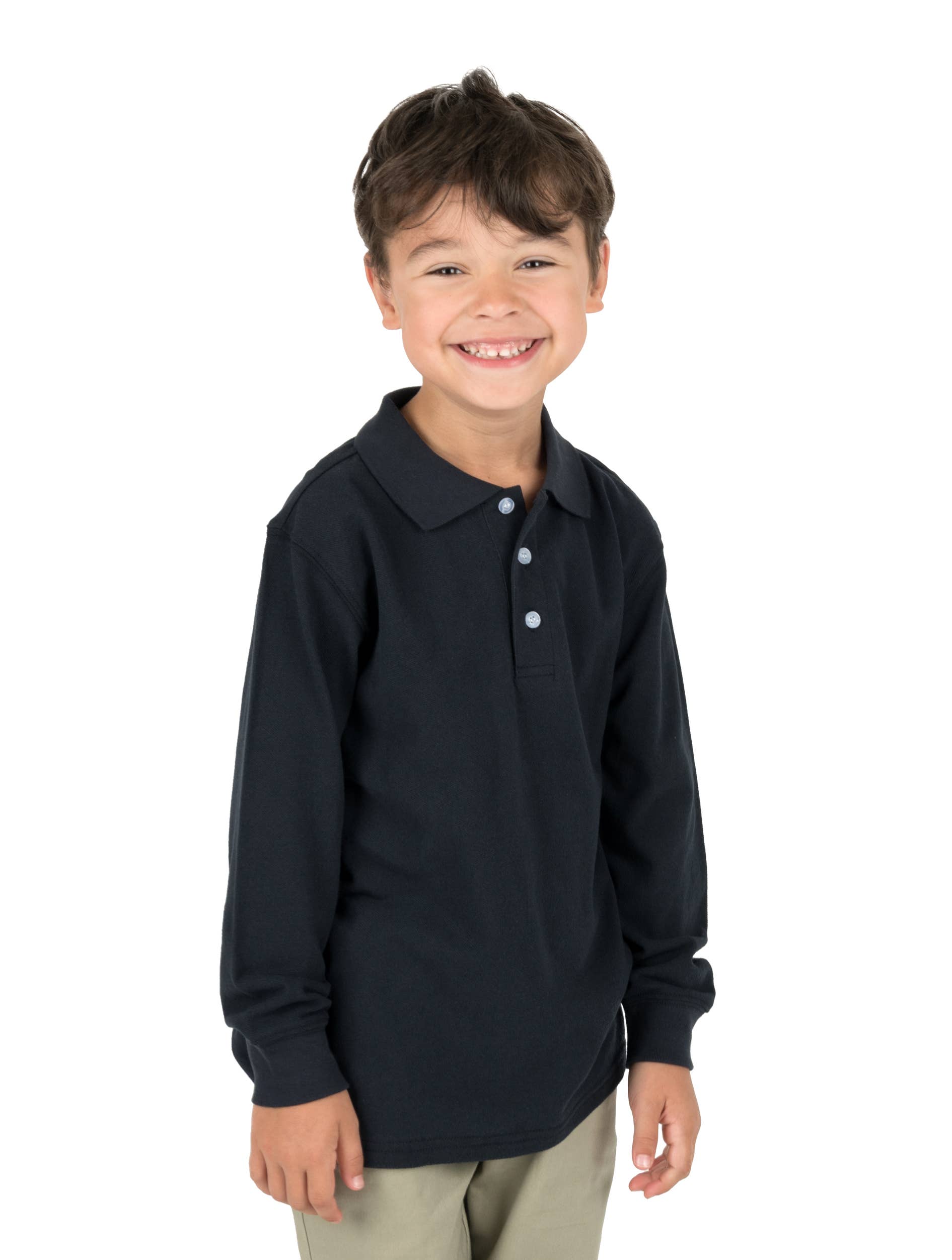 Leveret Pajamas – wholesale T-shirt – Kids – Kids Boys Long Sleeve Cotton Polo Shirt22