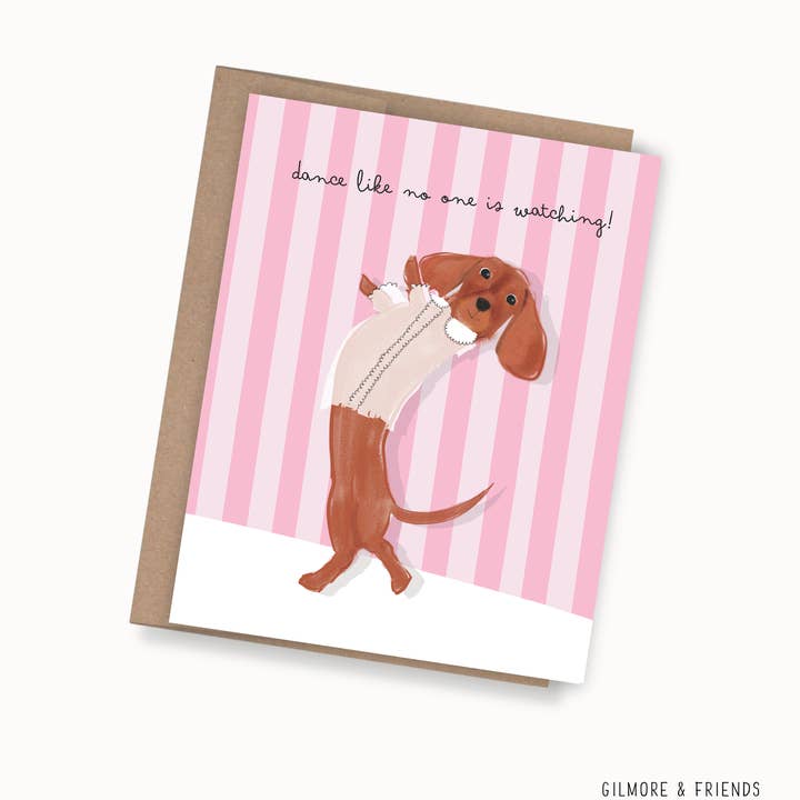 Dance Like No One Is Watching Encouragement Card for wholesale by Gilmore & Friends