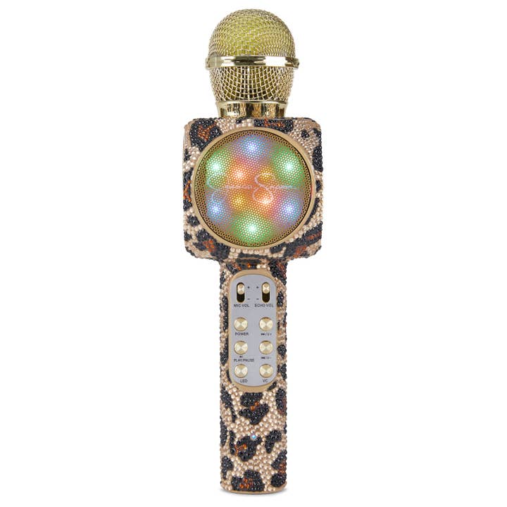 Trend Tech Brands - Wholesale Speakers - Jessica Simpson Brown Leopard Bling Karaoke Microphone3