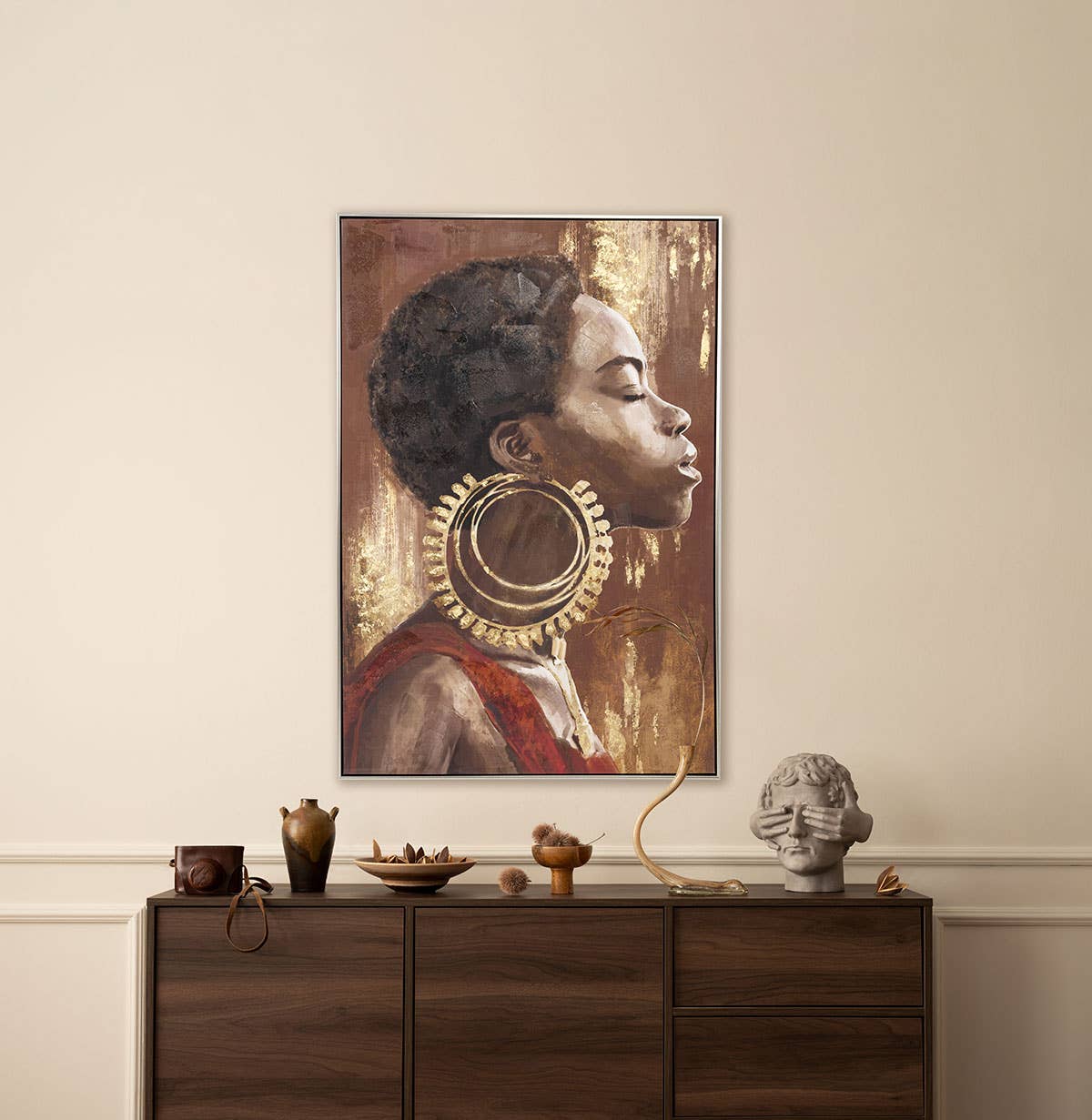 Gdeco - Wholesale Canvas Art - Picture of Girl Earrings 120*80Cm1