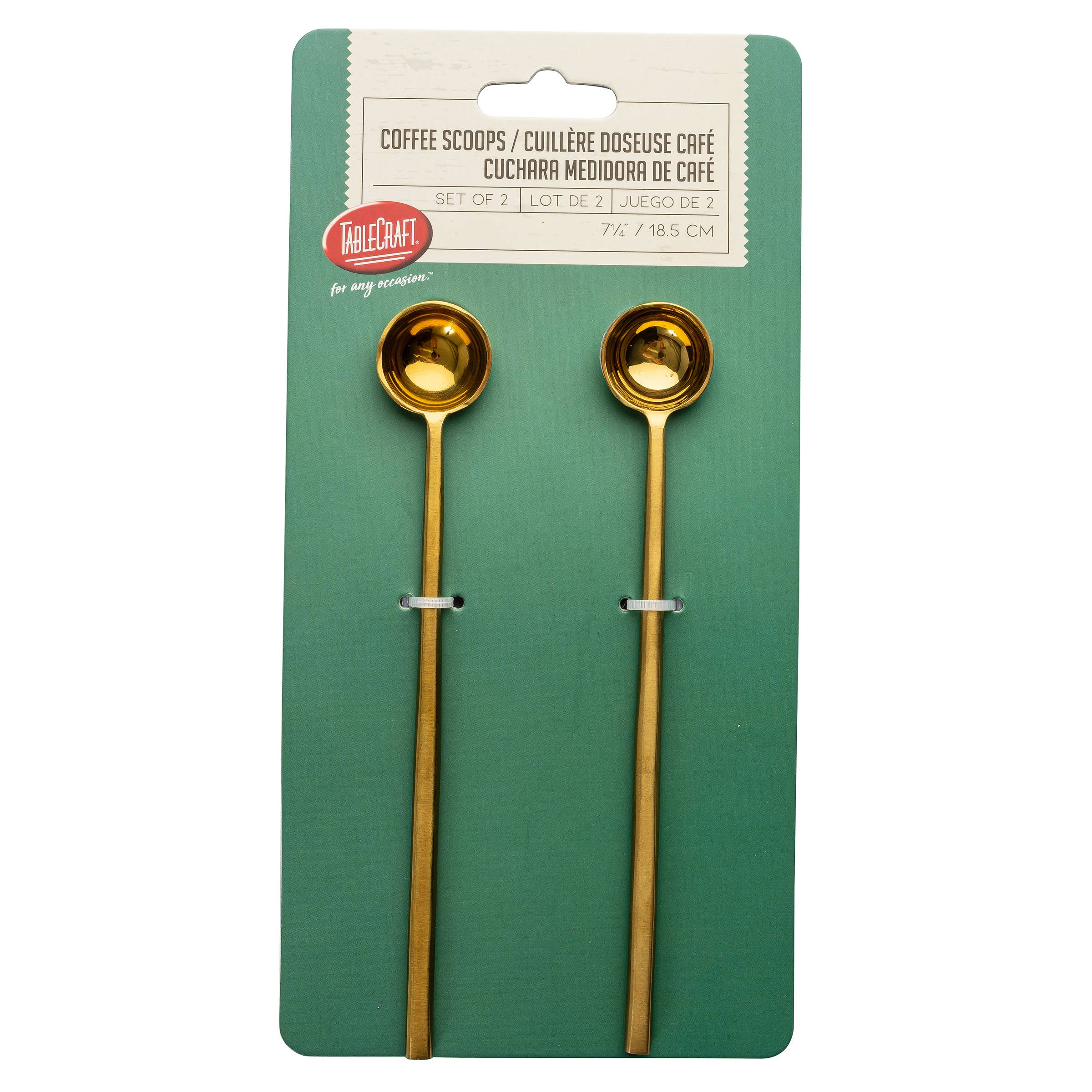 TableCraft Products Company - Wholesale Kitchen Tool/Gadget - Long Handled Coffee Scoop Gold, Set of 22