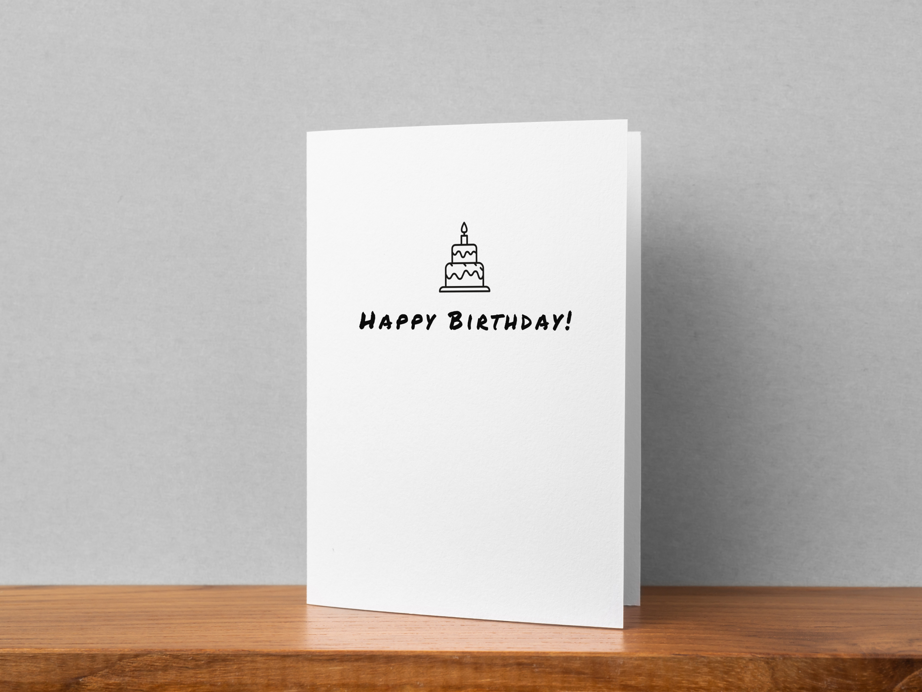 Honor Your Traditions - Wholesale Birthday Card - Minimalist Cake Birthday Card2