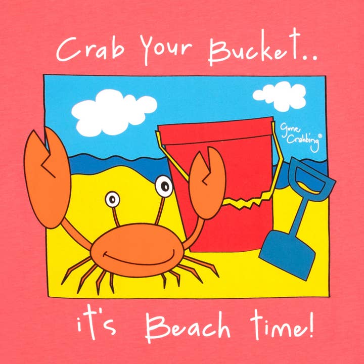 Gone Crabbing – Großhandel T-Shirt mit Siebdruck – Kinder – Crab Your Bucket T-Shirt - Lovely Lollipop1