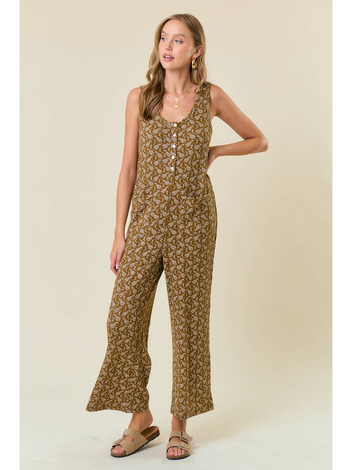 Doe and Rae - Vente Combinaison – femme - COMBINAISON BOUTONNÉE SUR LE DEVANT AVEC POCHES - 27018R-15