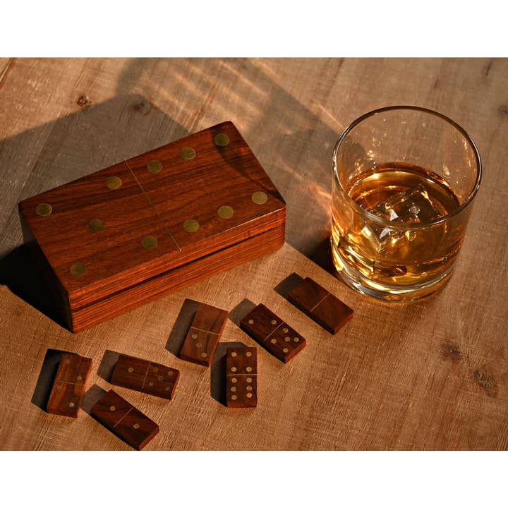 Harvey Makin Dominoes In Wooden Box for wholesale by WIDDOP and Co.