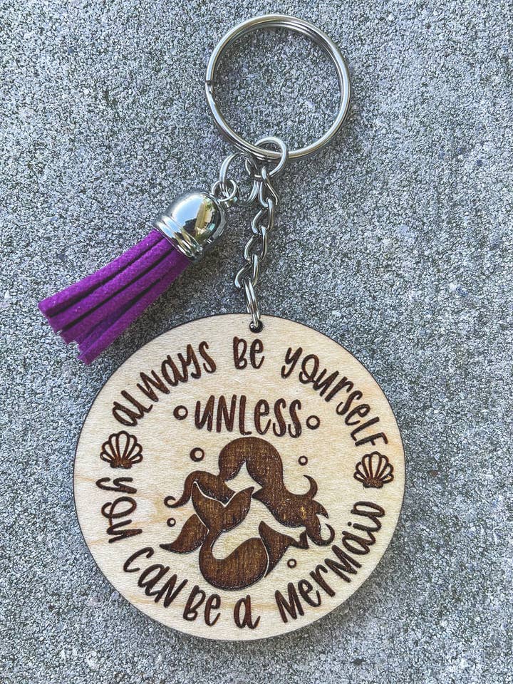 Be A Mermaid Key Chain with Tassel for wholesale by Meraki Sisters Boutique