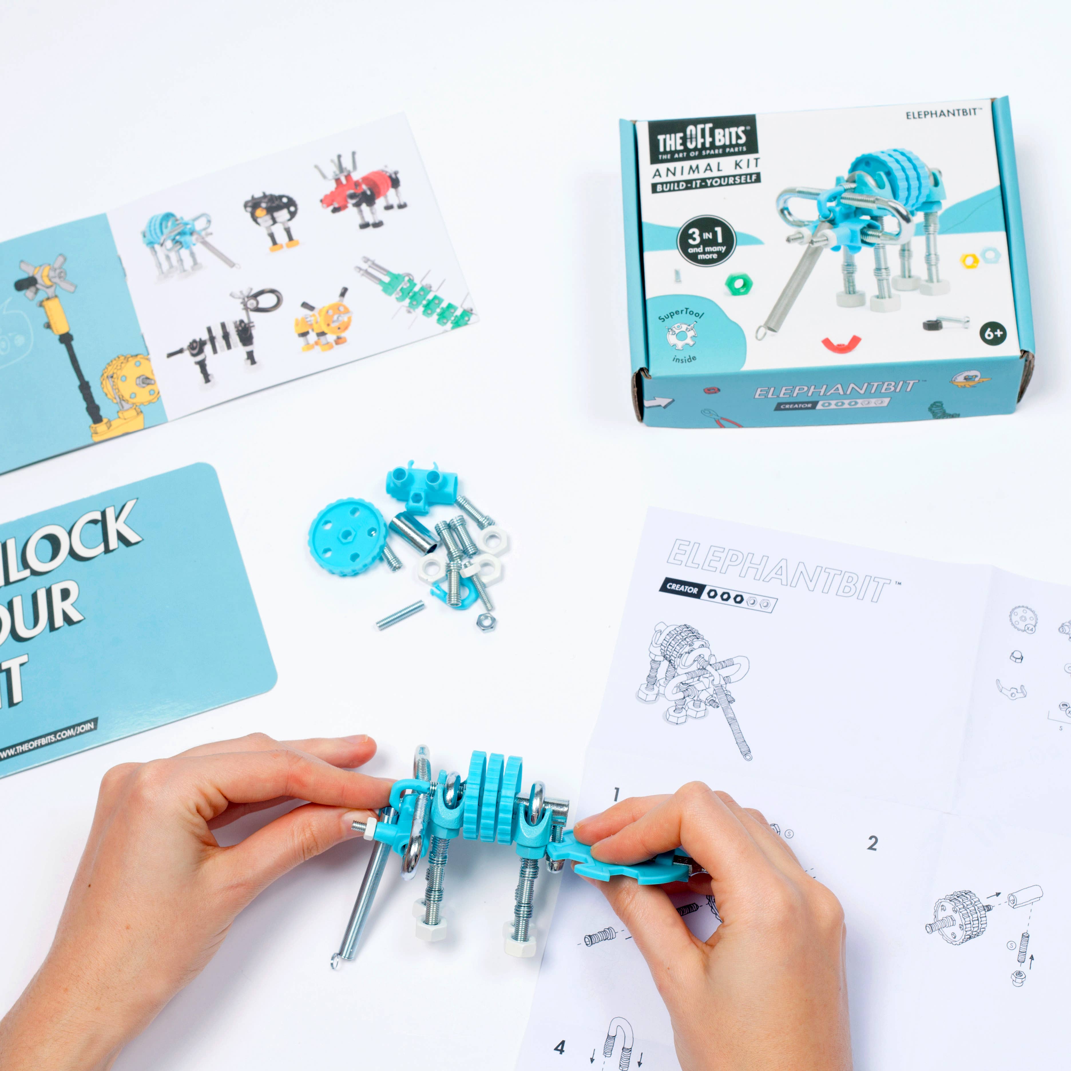 The OffBits – Engroshandel Build-a-toy - Børn – ElephantBit - Animal Kit: Byg din egen elefant, legetøjssæt4