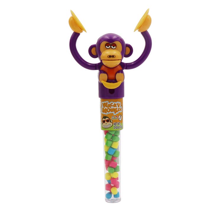 Kidsmania Wacky Monkey Candy Dispenser, 12ct for wholesale by Grandpa Joe's Candy Shop