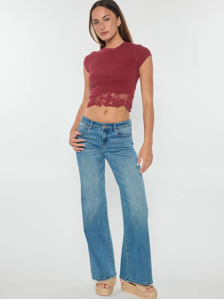 OPEN PACK High Rise Wide Leg Jeans WEP3610 for wholesale by ENJEAN