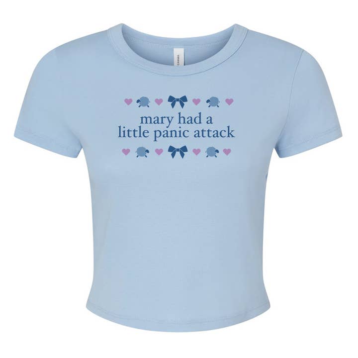 femfetti - Wholesale Screen Printed T-Shirt - Women's - Poor Little Mary Micro Rib Baby Tee