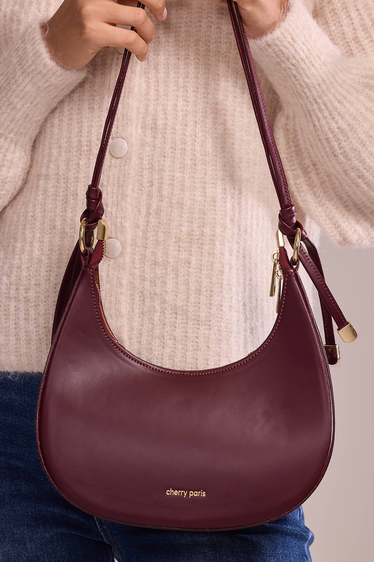 Cherry Paris - Vendita all'ingrosso Tracolla - Donna - Borsa a spalla in pelle liscia ALISSA - 417919