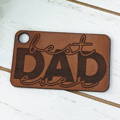 Best Dad Ever lederen sleutelhanger voor wholesale door Trendy Transfers