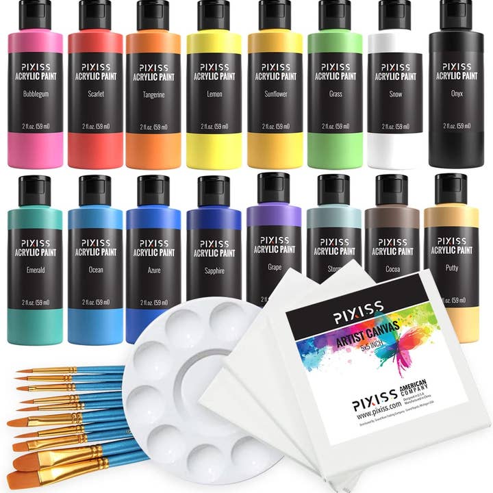 Pixiss - Wholesale Paint set - PIXISS Acrylic Painting Starter Kit0