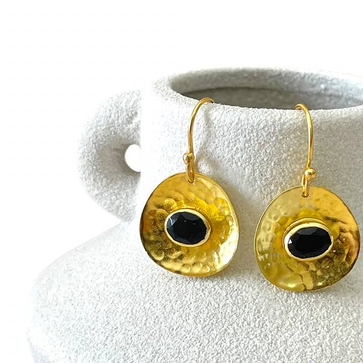 Chandra Collections - Wholesale Dangle earrings - Noir Black Onyx earrings2