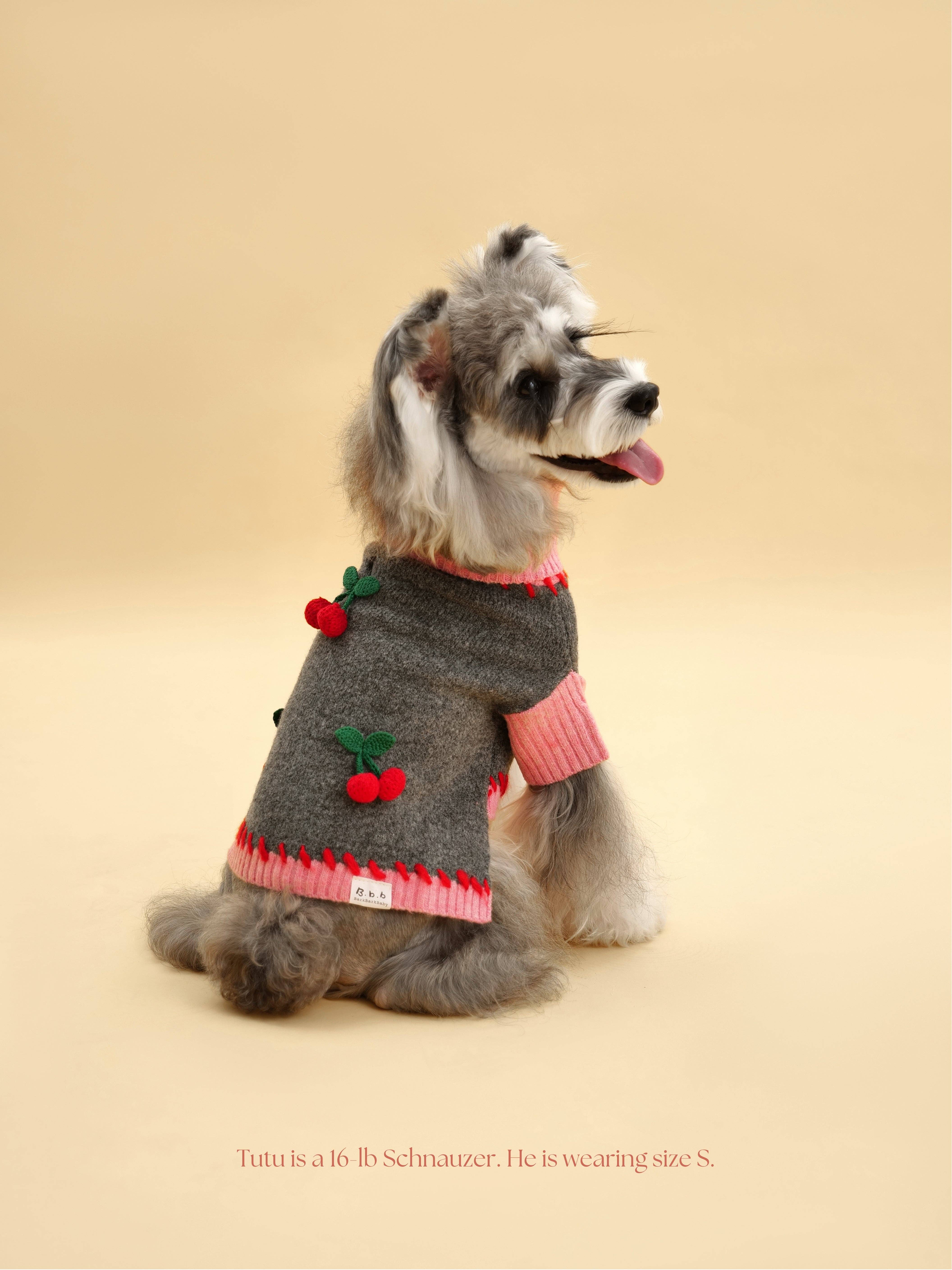 BarkBarkBaby - Vente Pull – chien - Pull Cherry Kiss3