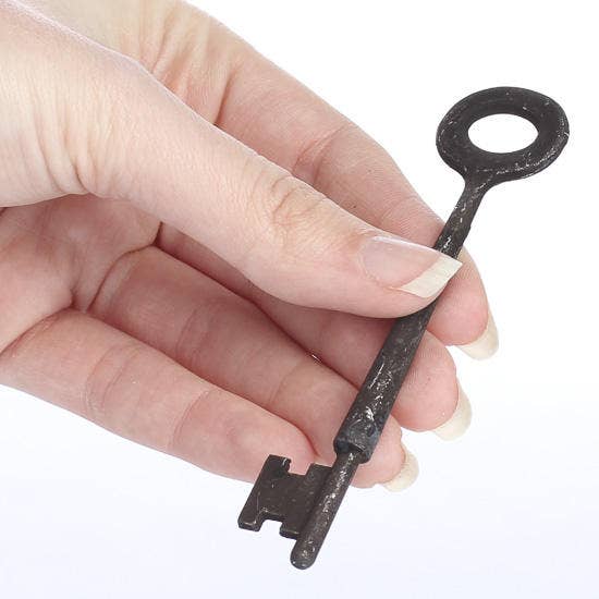 Factory Direct Craft - Vendita all'ingrosso Bracciale portachiavi - Chiave scheletro ovale in metallo dallo stile vintage di 9,5 cm2