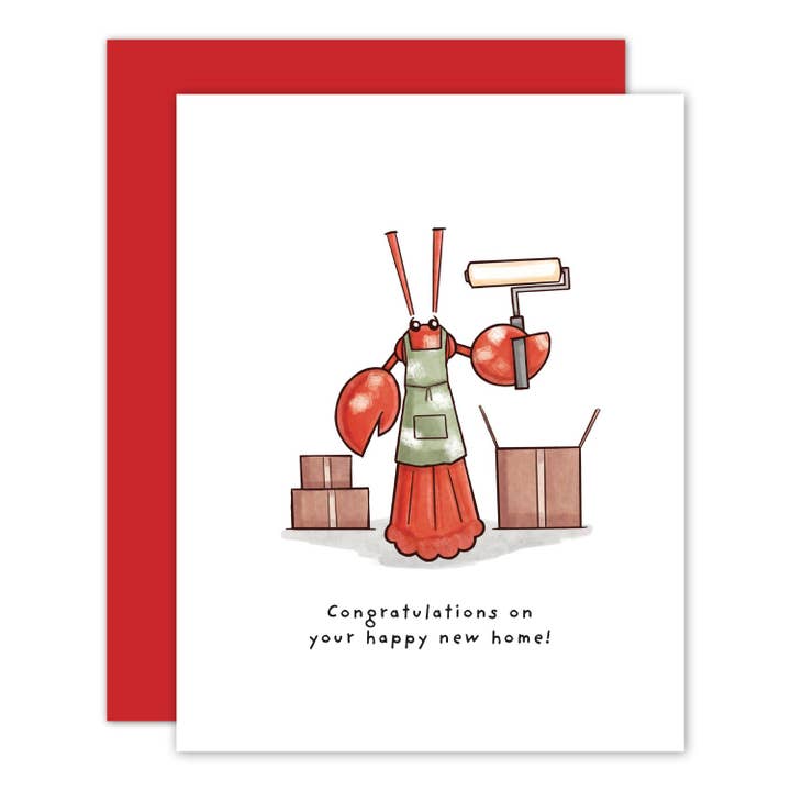 Little Lobster New Home Card for wholesale by The Lobster Studio