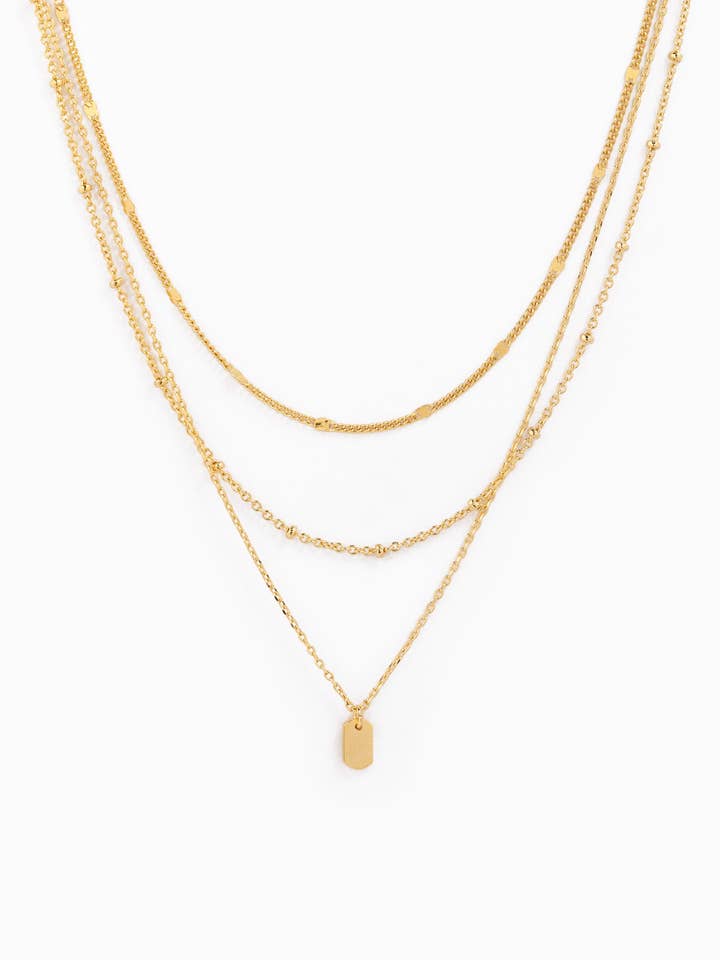 Drielaagse halsketting met hanger voor wholesale door Sessori