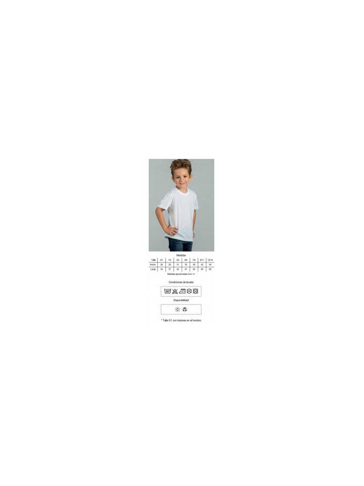 STAR WAY, S.L. - Wholesale Screen Printed T-Shirt - Kids - Children's short sleeve polyester t-shirt for children to sublimate