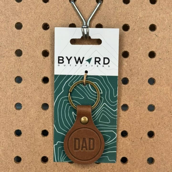 DAD - Leather Keychain for wholesale by Byward Outfitters