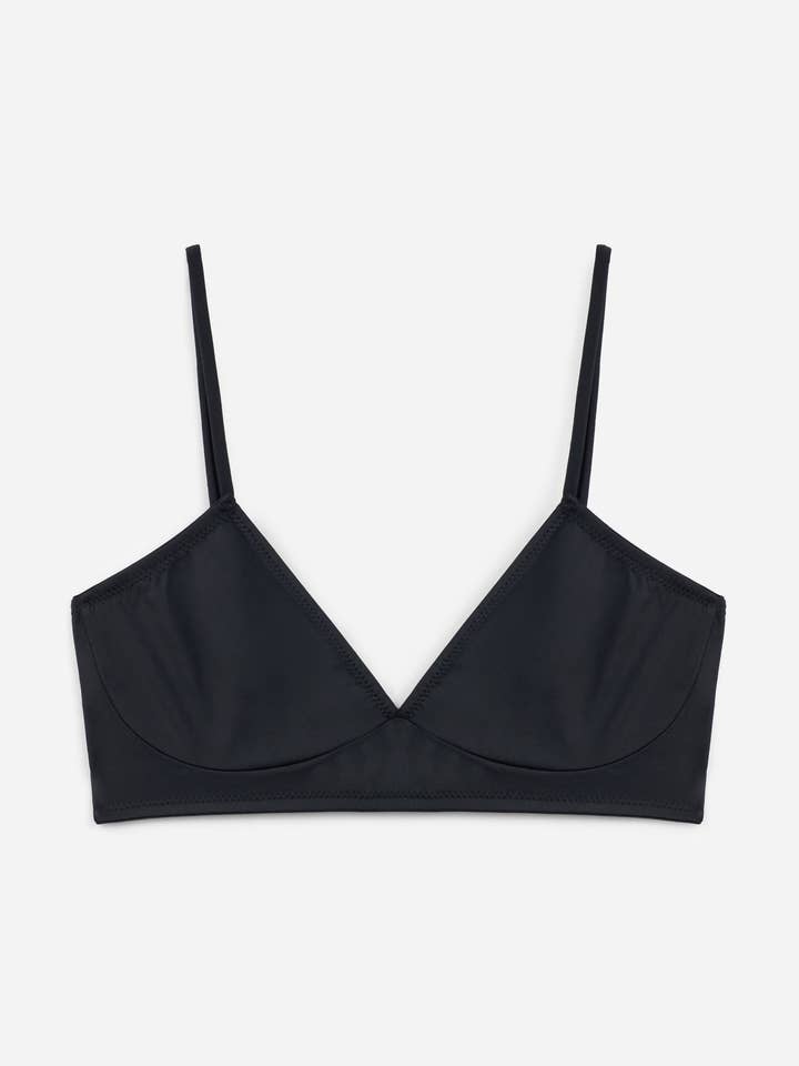 Soutien-gorge triangle minimaliste Nano | Noir pour la vente par Else Lingerie