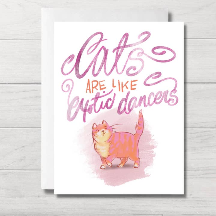 Cat Greeting Card | Exotic Cats | Funny Cat Greeting Card for wholesale by Fable & Sage