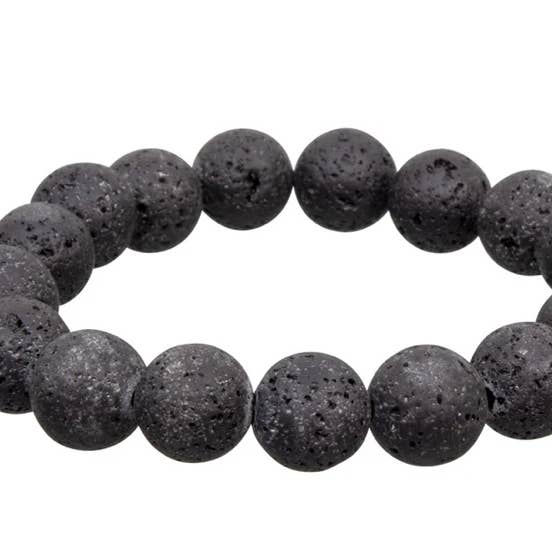 Bracciale con perline di lava da 12 mm per la vendita all'ingrosso da parte di Csr jewelry design