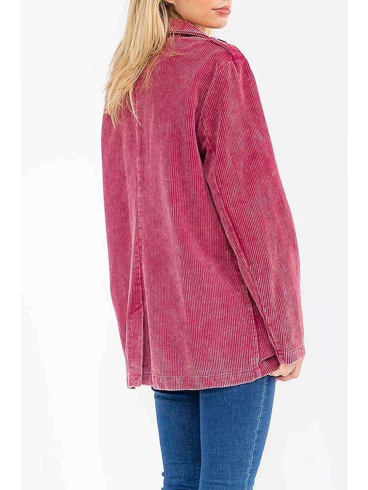 ROUSSEAU – wholesale Blazer – Women's – WASHED CORDUROY FRONT POCEKTS BLAZER3