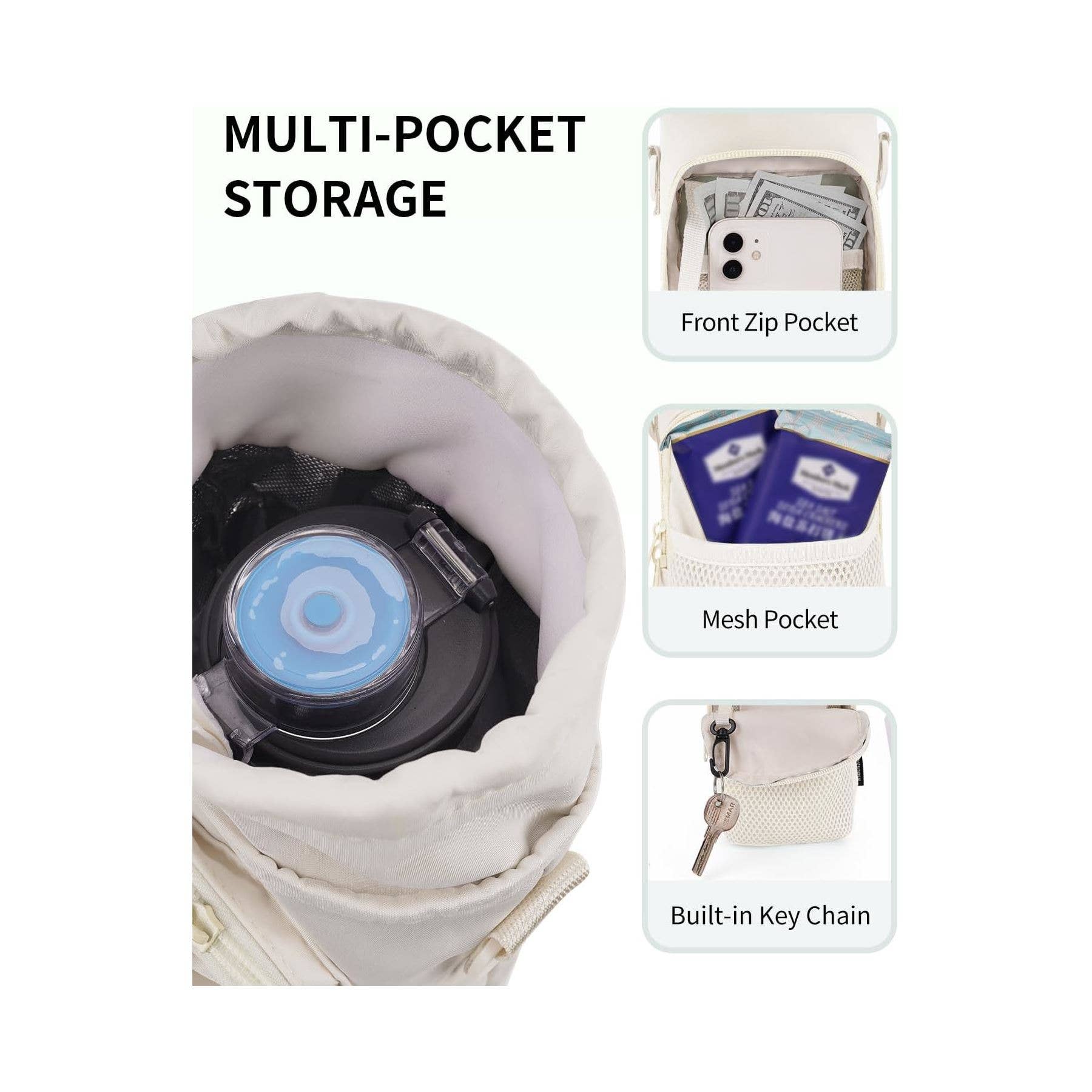 NARWEY INC - Wholesale Bottle Rack/Holder - Water Bottle Holder with Strap, 32 OZ Water Bottle Carrier6