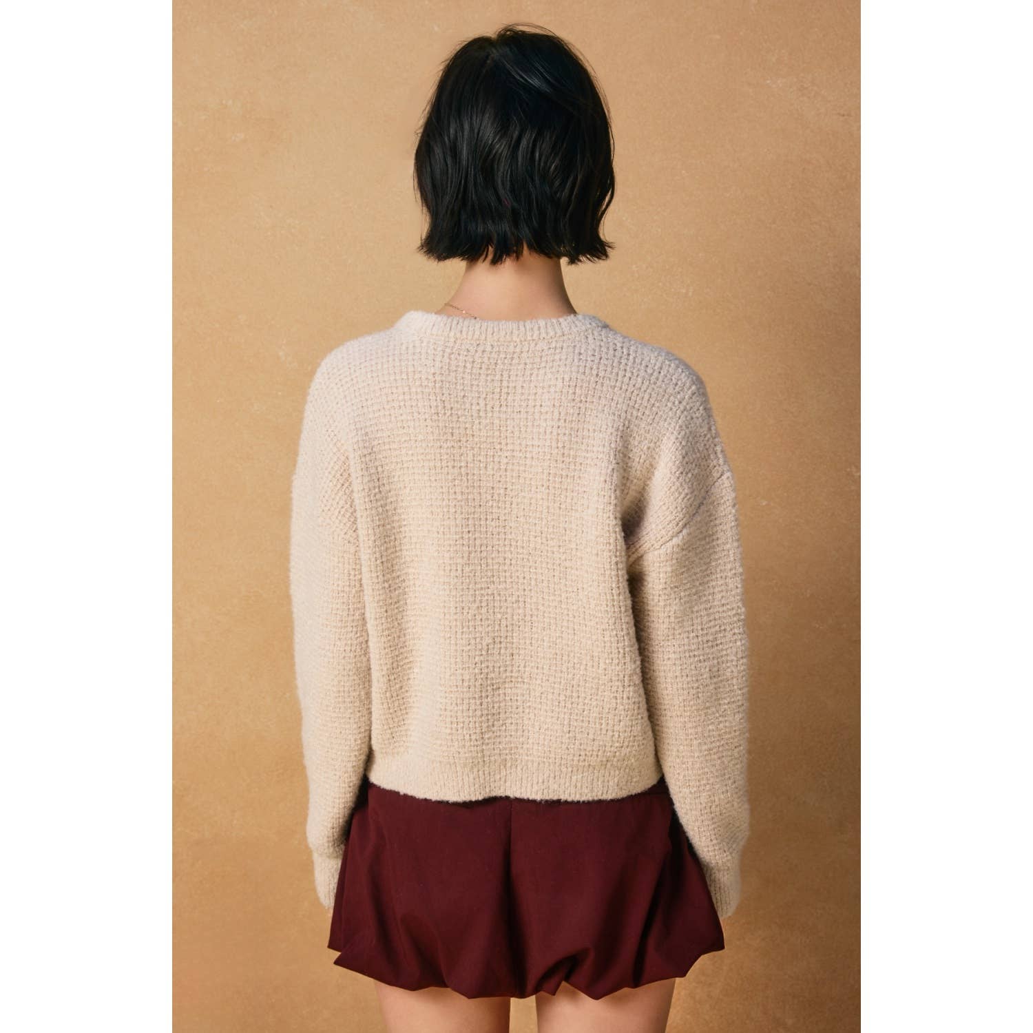 Dress Forum - Venta al por mayor Jersey de punto - Mujer - Jersey de cuello redondo Peach Fuzz2