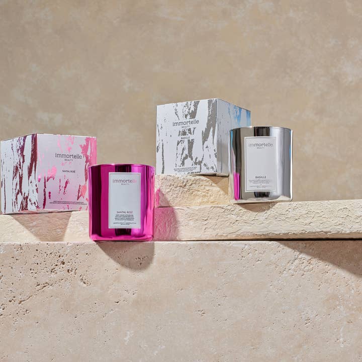 Immortelle Beauty - Vente Bougie en bocal - Bougie classique Santal Rosé1