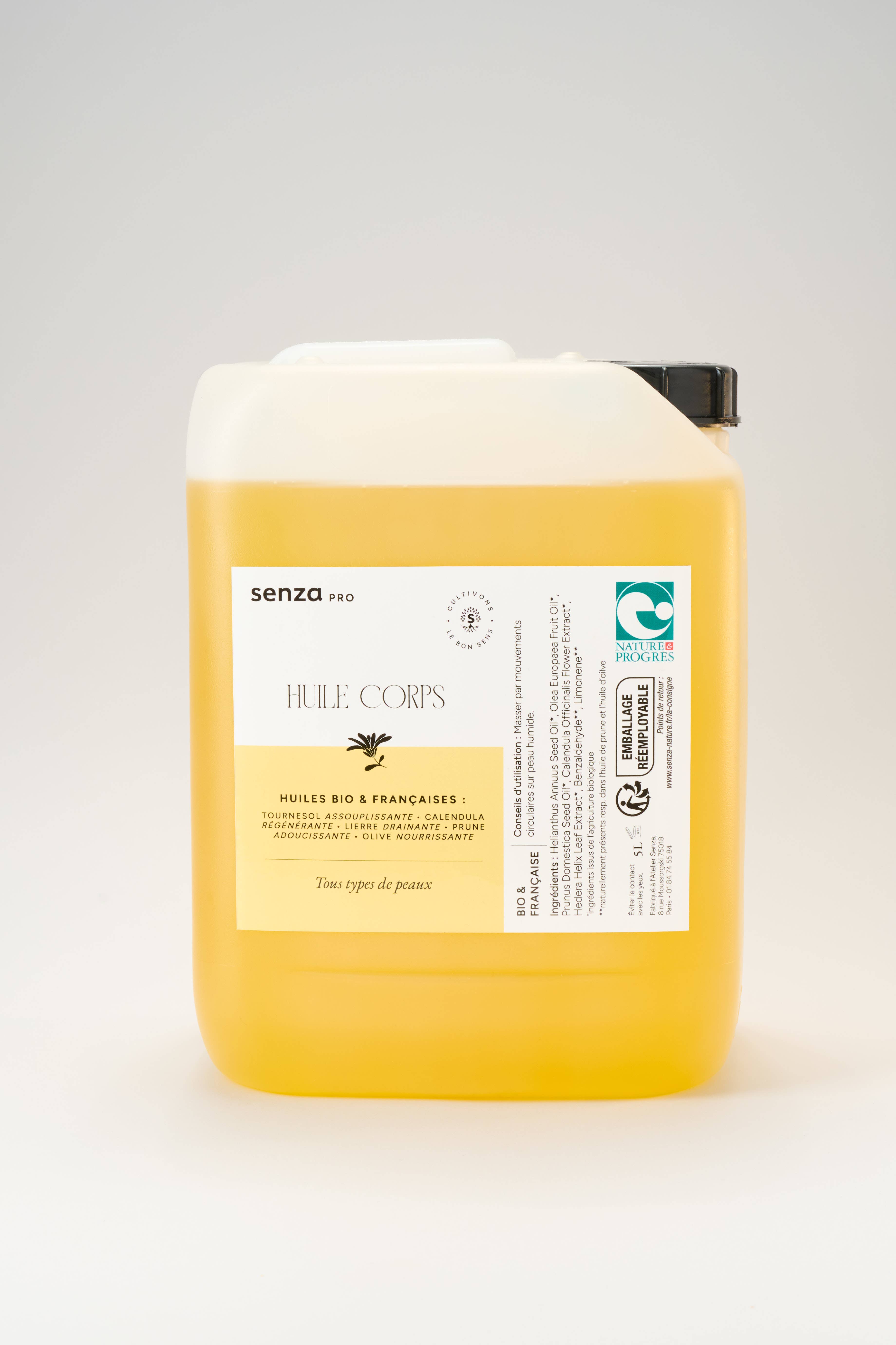 Senza - Wholesale Massage-olie - Professionele Lichaamsolie - 5L met biologische oliën0