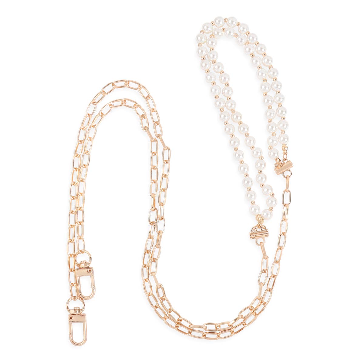 MYS Wholesale Inc - Wholesale Link & Chain Necklace - Cross Body Chain Layered Pearl Chain Necklace3