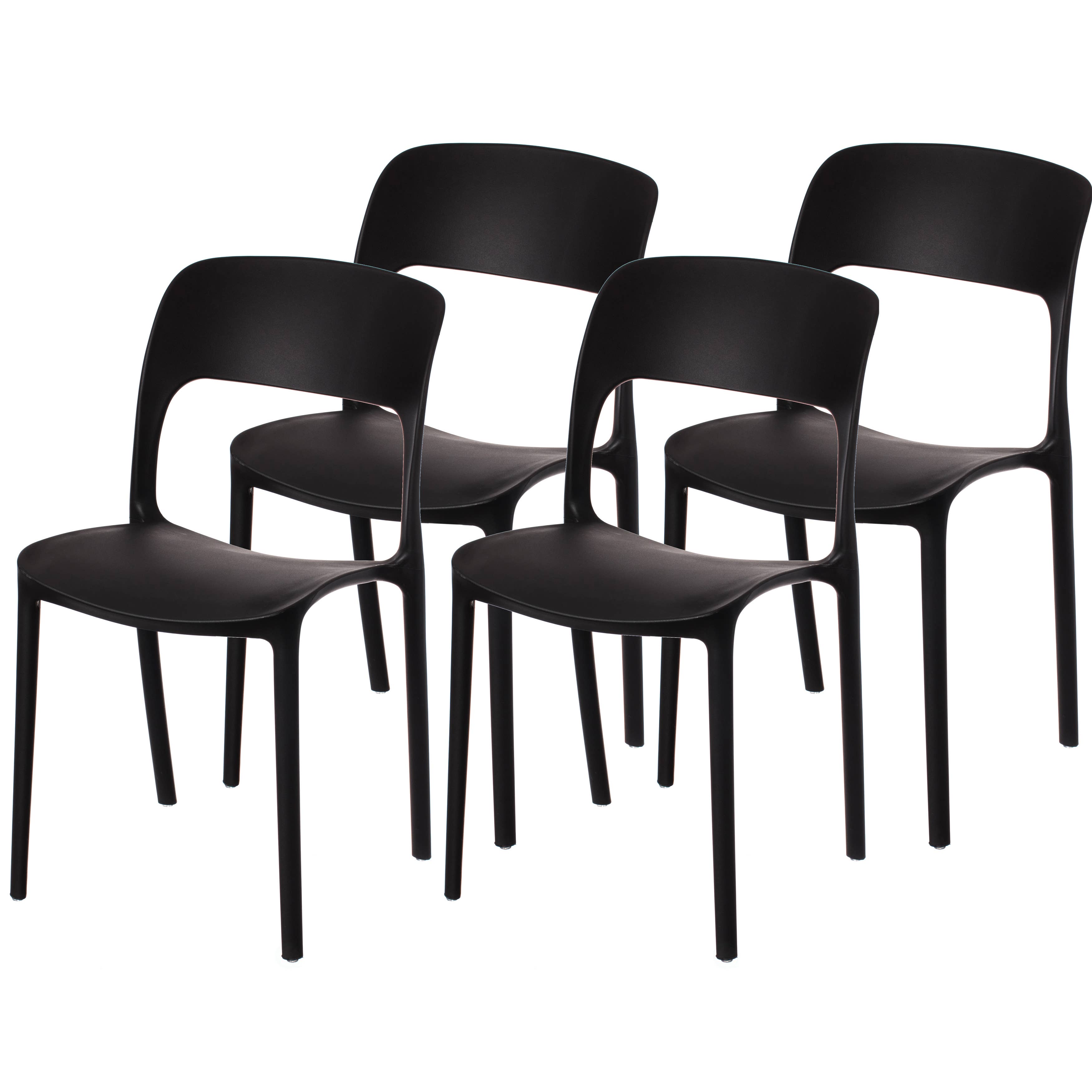 Quickway Imports - Wholesale Chair - Modern Plastic Outdoor Dining Chair with Open Curved Back9