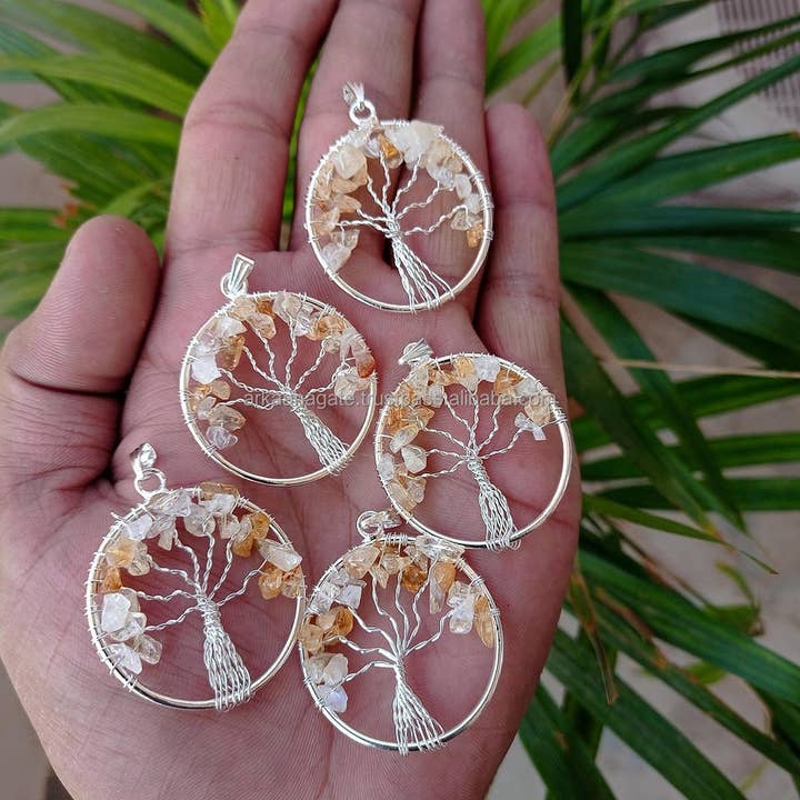 Colgante con forma de árbol de la sabiduría, 7 chakras, sanador, árbol de la vida para venta al por mayor de VIGOR