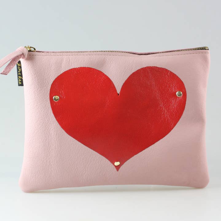 Zina Kao Exclusives - Wholesale Pouch - Women's - The Soft Heart Applique: 3 sizes!