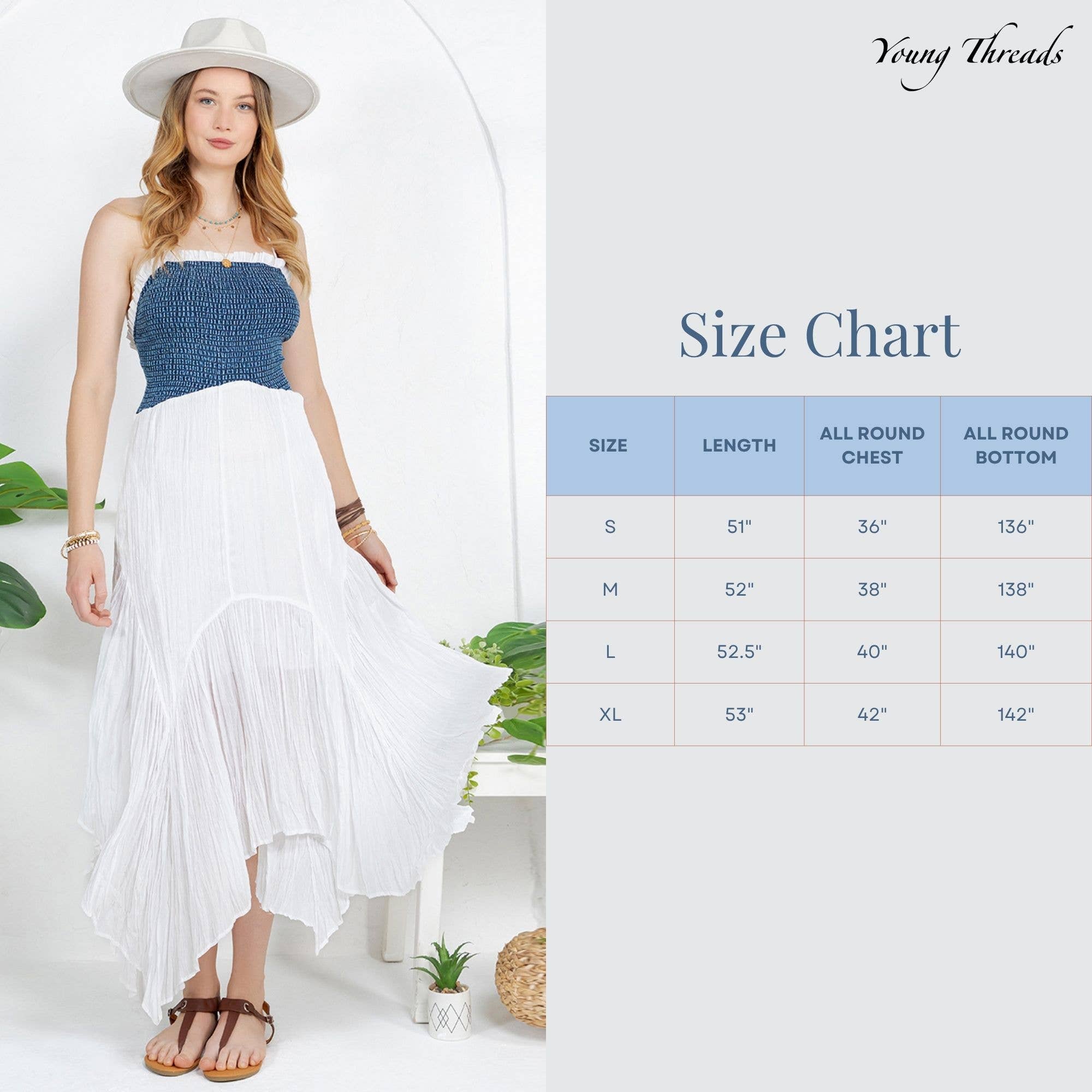 Young Threads – wholesale Klänning - Dam – Midjeklänning med skarvteknik och handukskant20