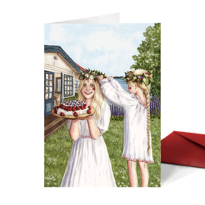 Carte Midsommar (diptique) pour la vente par Carillustration