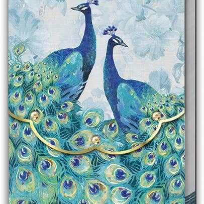 Cuaderno de bolsillo - Emerald Peacock (Two Peacocks) para venta al por mayor de Maison Royal Garden