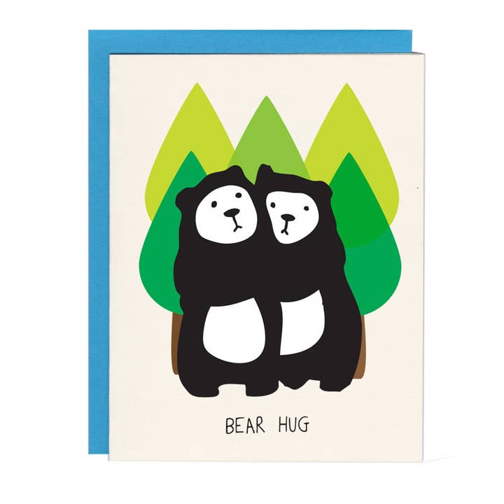 Bear Hug Greeting Card for wholesale by I Must Draw