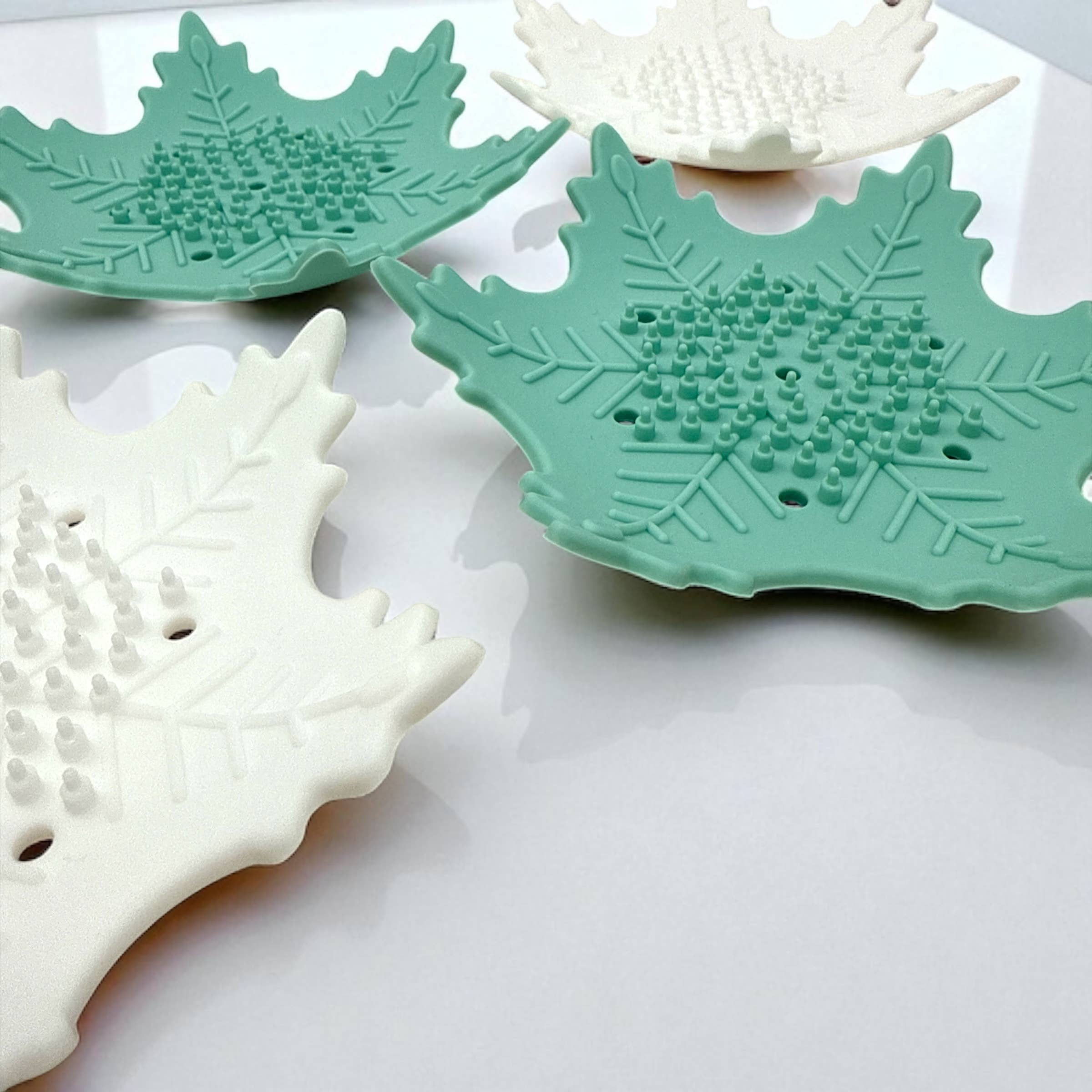 Relax Away Essentials - Wholesale Bath Soap Dish - Snowflake Shower Steamer Tray - Soap Tray - Silicone Tray 1