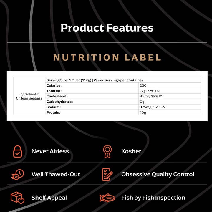 Legend of Jona - Wholesale Fish/Seafood - JONA Chilean Seabass Fillets 2ct - 8oz - Tray Packed4