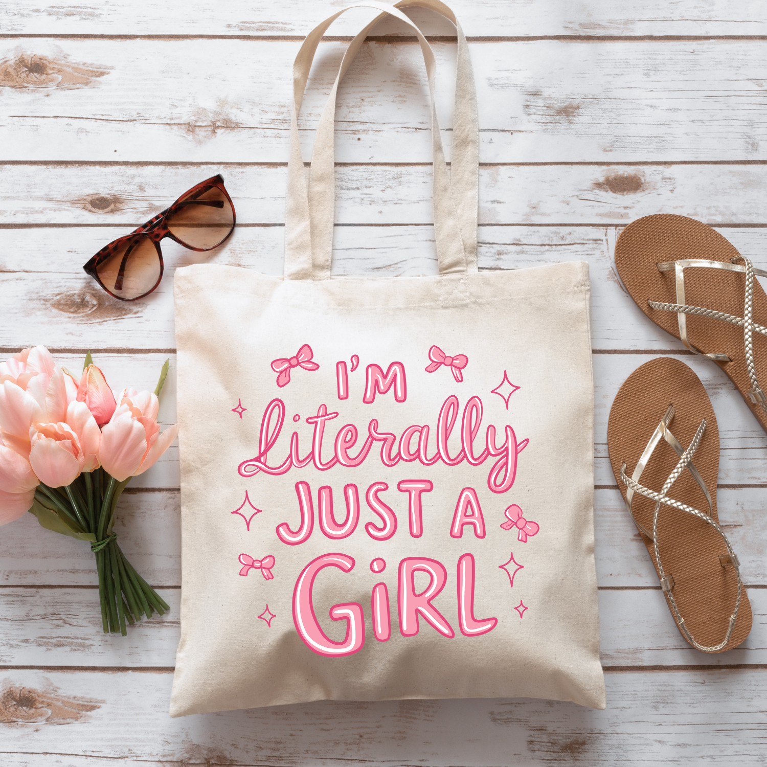 The Gift Genie LLC - Wholesale Tote Bag - Unisex - I'm Literally A Girl - Tote Bag1