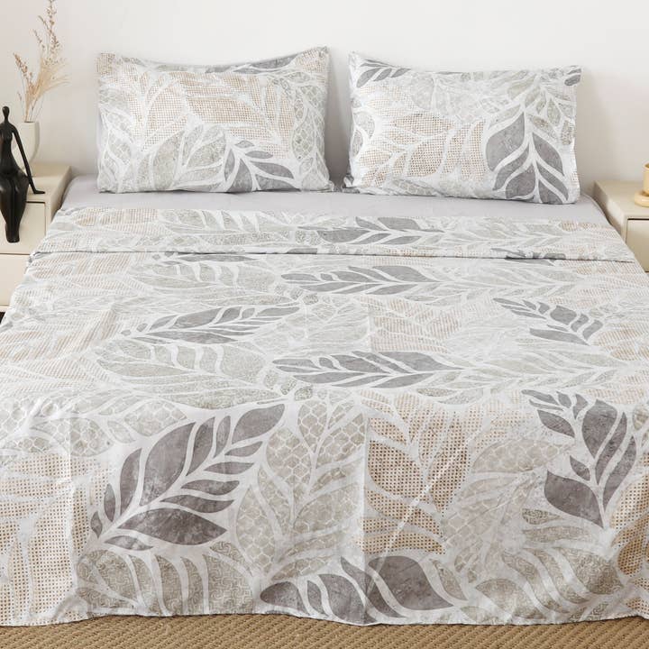 BOD HOME - Wholesale Bedding Set - Large Leaf Print Bedding Set1