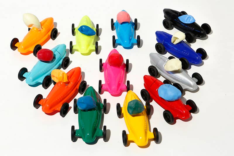 die Blechfabrik e.K. - Wholesale Speelgoedauto /vrachtwagen - Kinderen - Display met 36 ballonnenauto's in verschillende kleuren2