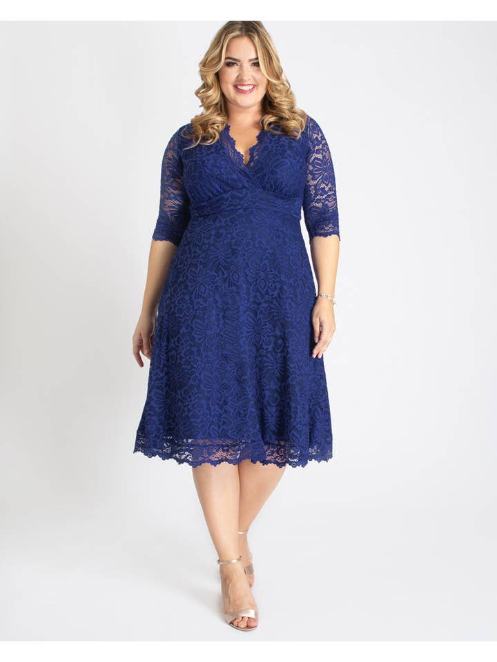 Kiyonna - Vente Robe – femme - Robe cocktail Mademoiselle en dentelle - Taille plus2